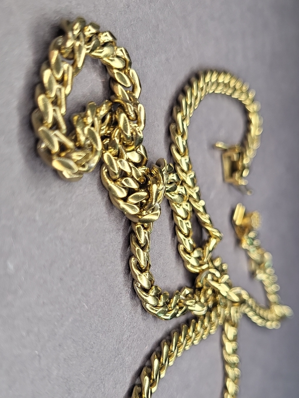 Gold Cubin Chain Necklace